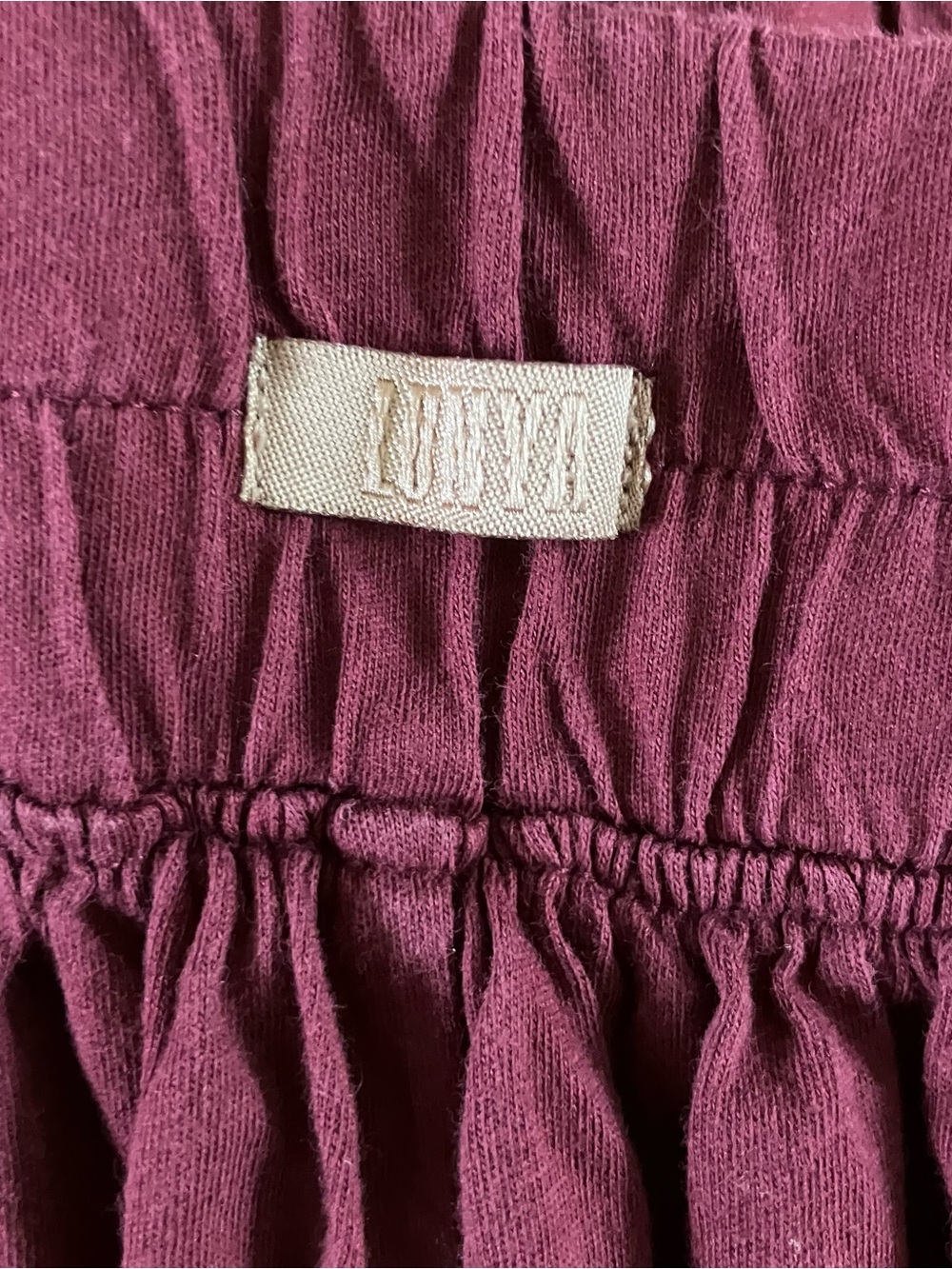 Lunya Maroon Cotton Wide Leg Lounge Relax Chill Loose Comfy Pants Large - Picture 4 of 11